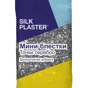 мини-блёстки silk plaster, серебряные точки