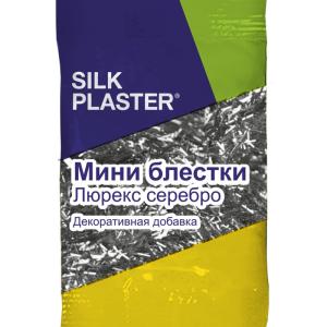 мини-блёстки silk plaster, серебряные палочки