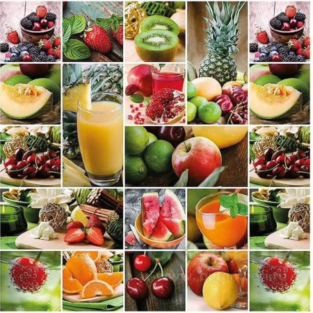 106А Клеенка DEKORAMA   фрукты и ягоды в клетке 1.4 20м